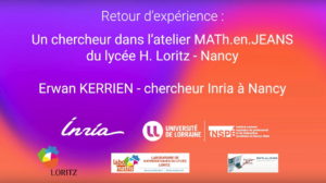 Mathématiques : Un chercheur dans l’atelier MATh.en.JEANS du lycée Henri-Loritz de Nancy DANE Nancy-Metz mathématique